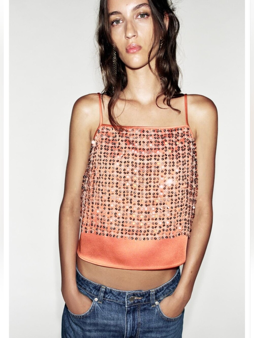 ZARA SEQUIN CROP TOP